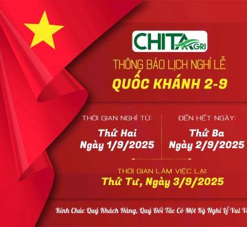 Thông báo nghỉ lễ Quốc khánh 2/9 – Nhựa Chí Thành BC