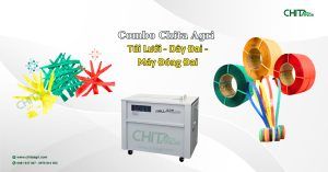 Combo Túi lưới + Dây đai + Máy đóng đai: đảm bảo từ khâu đóng gói bên trong (túi lưới nhựa Chita Agri) đến khâu cố định bên ngoài (Dây Đai Nhựa Chita Agri)