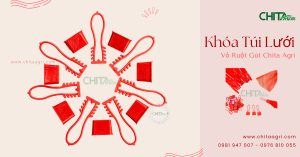 Khóa túi lưới (vỏ ruột gút) Chita Agri – Đa dạng màu sắc, đồng bộ với túi lưới giúp hàng hóa nổi bật siêu thị