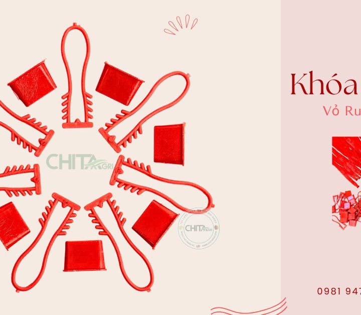 Khóa túi lưới (vỏ ruột gút) Chita Agri – Đồng bộ cùng túi lưới nhựa giúp hàng hóa nổi bật trên kệ siêu thị