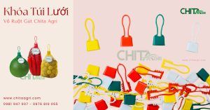 Khóa túi lưới (vỏ ruột gút) Chita Agri – Đa dạng màu sắc, đồng bộ với túi lưới giúp hàng hóa nổi bật siêu thị