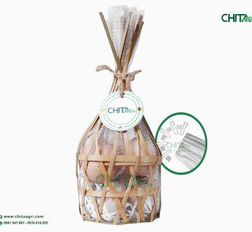 Túi lưới đựng trứng kết hợp giỏ tre – Giải pháp đóng gói thẩm mỹ và thân thiện cho thương hiệu nông sản Việt