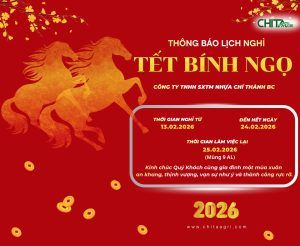 Lịch nghỉ Tết Bính Ngọ 2026 - Nhựa Chí Thành BC