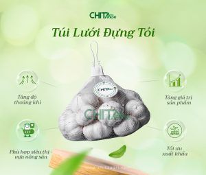 Túi lưới đựng tỏi Chita Agri giúp giữ nông sản thông thoáng, giảm hư hỏng và thuận tiện vận chuyển. Bao bì được nhiều nhà vườn và doanh nghiệp lựa chọn hiện nay.
