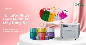 Combo đóng gói Chita Agri giúp đồng bộ bao bì từ túi lưới đến dây đai, máy đóng đai, hỗ trợ nông sản đóng gói gọn gàng và chuyên nghiệp hơn khi ra thị trường.