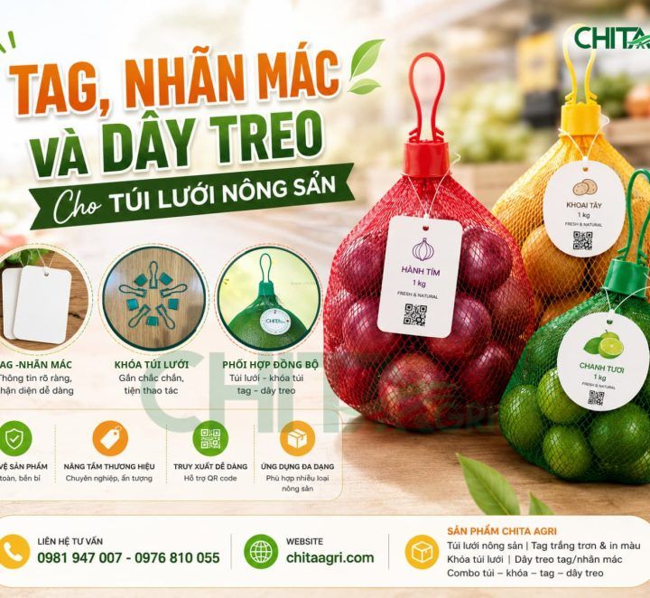 Tag, Nhãn Mác Và Dây Treo Cho Túi Lưới Nông Sản: Quy Cách Và Cách Phối Hợp Phụ Kiện